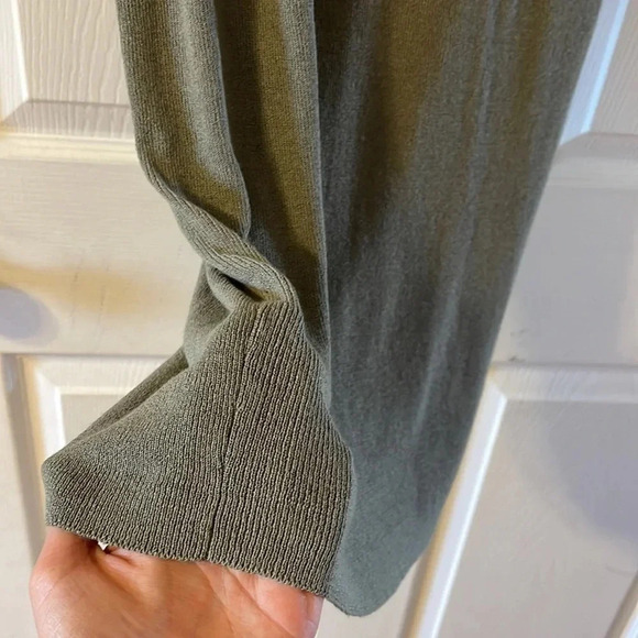 Merona green long sweater dress color block, army and sage green - Picture 8 of 9